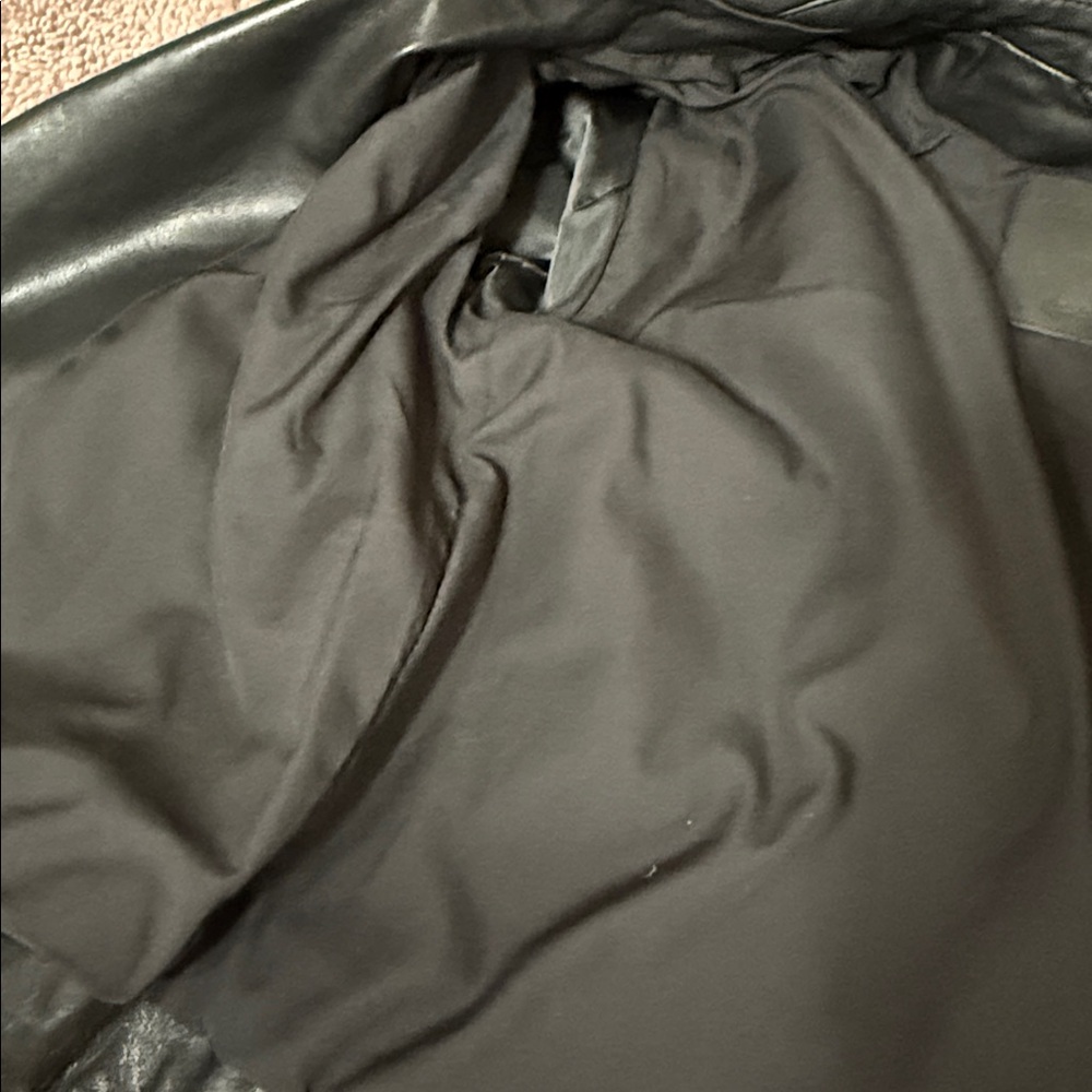 All Saints Black Leather Moto Jacket women’s size small - Picture 5 of 13